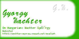 gyorgy wachter business card